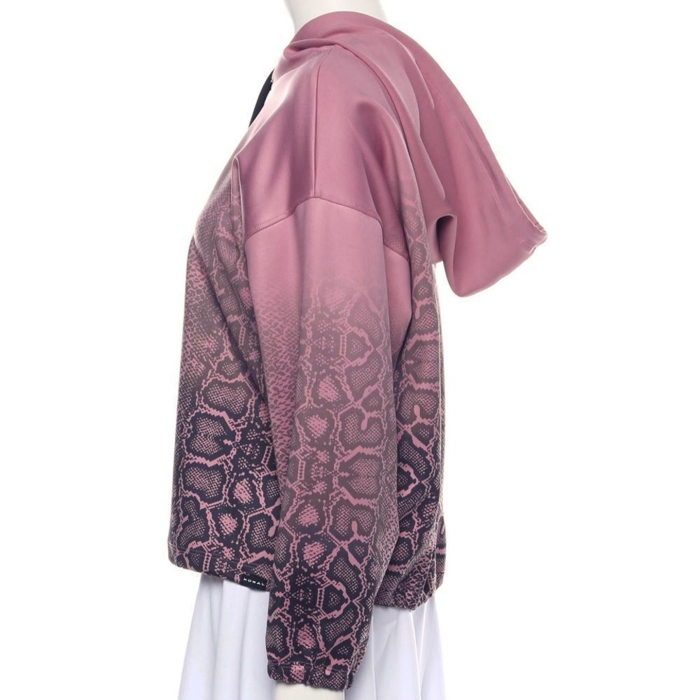 Koral Crewneck sweatshirt with hood, snake print, pale pink size Medium, Workout - Picture 2 of 4